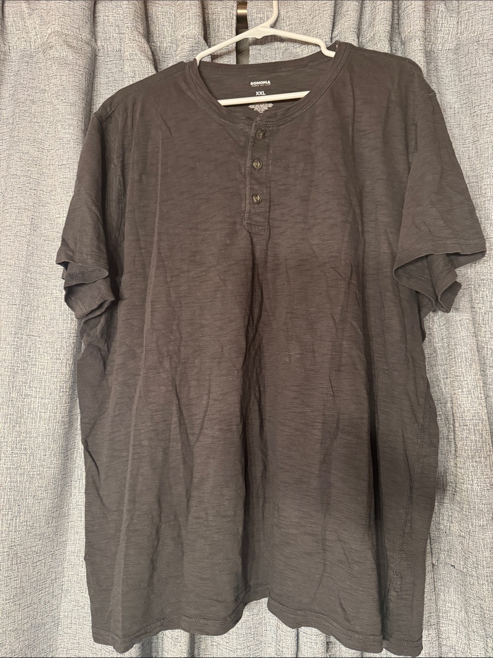 Sonoma Charcoal Short-Sleeve Henley - XXL